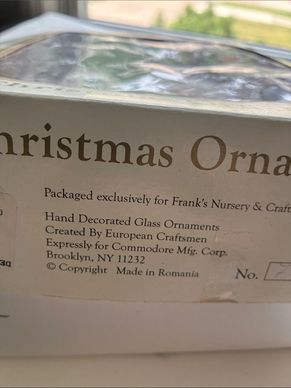 VTG Commodore Rare Creamsicle Swirl Glass Christmas Ornaments Set of 4